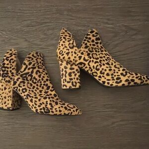Steve Madden Leopard Print Heeled Booties